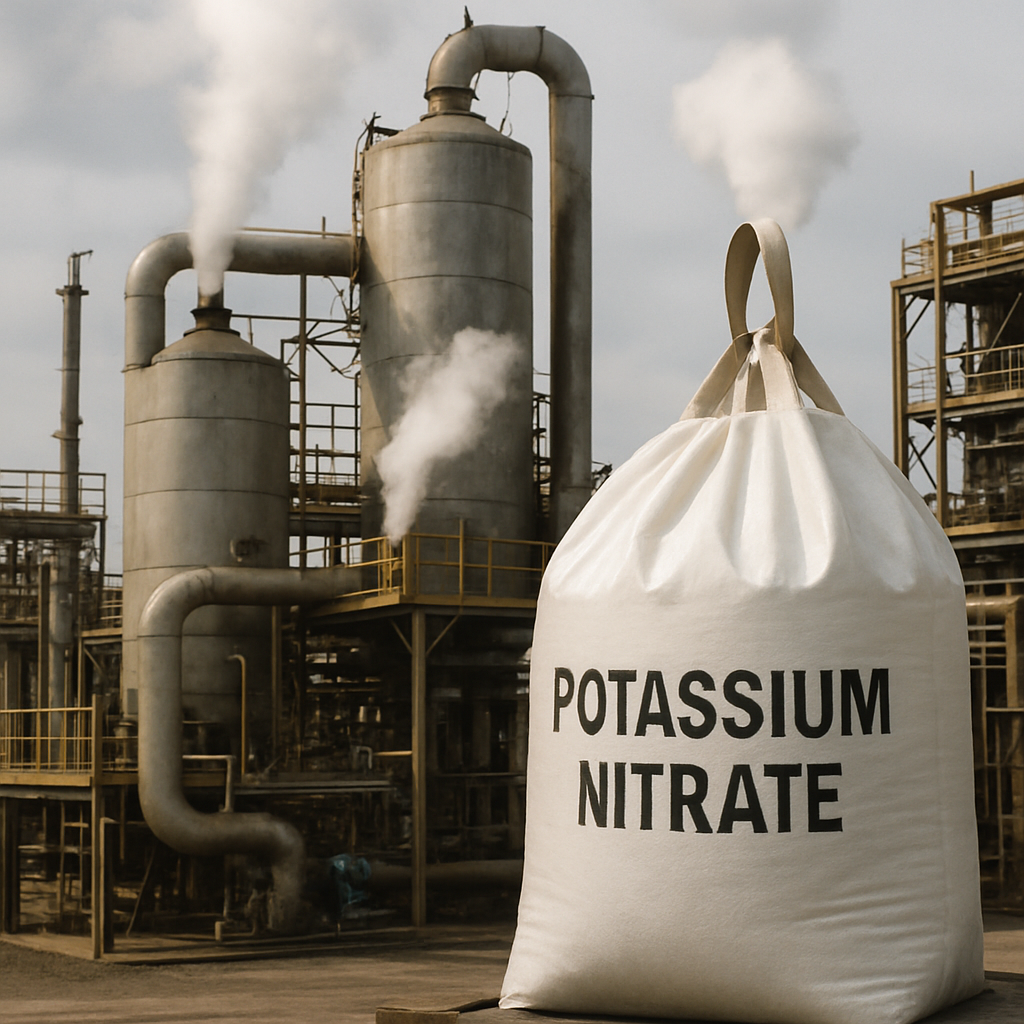 Industrial production of potassium nitrate