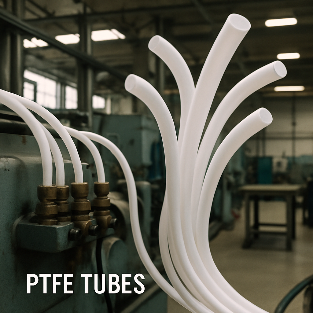 PTFE tubes in industrial setting