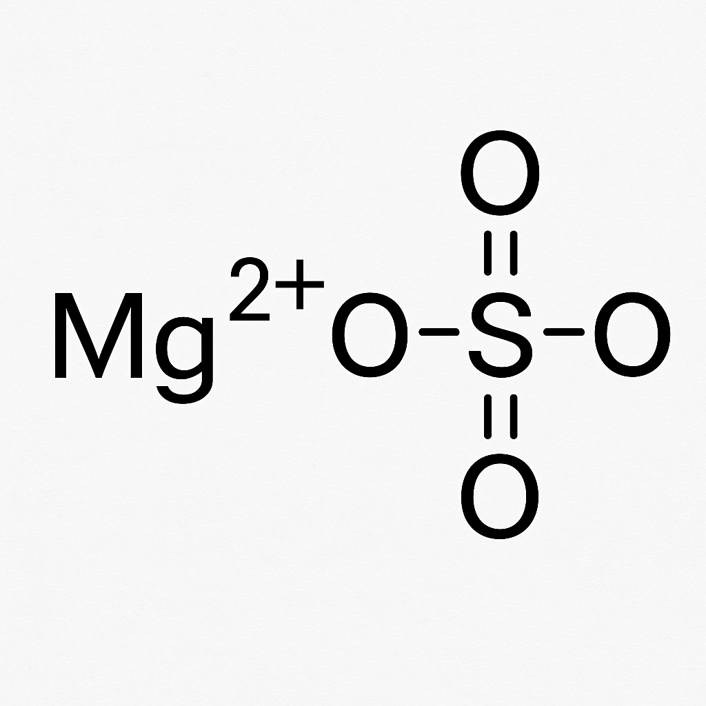Chemical structure of magnesium sulfate