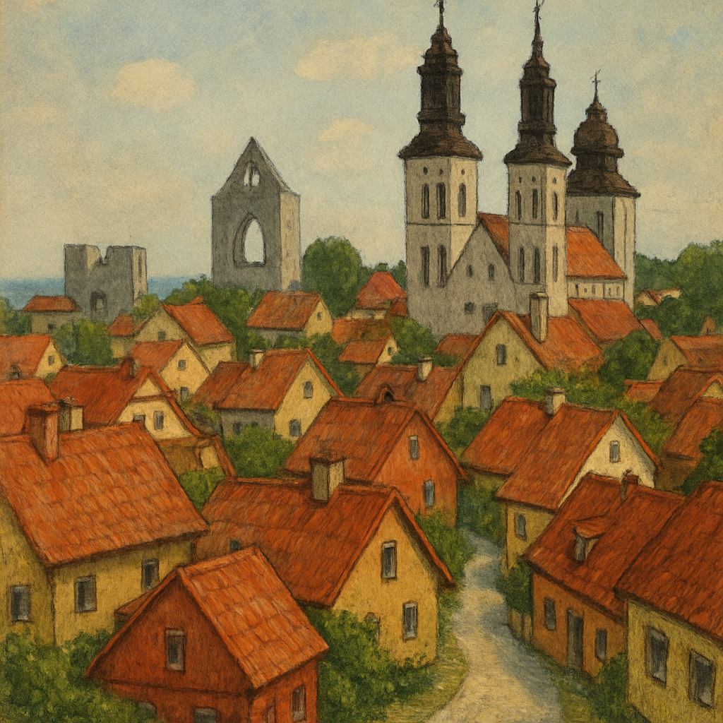 Visby town view