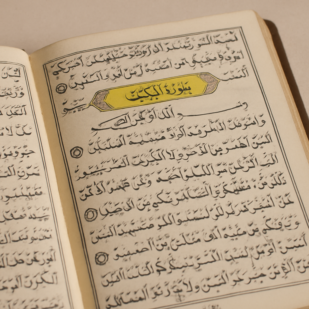 Open Quran with Surah Al Kahf highlighted