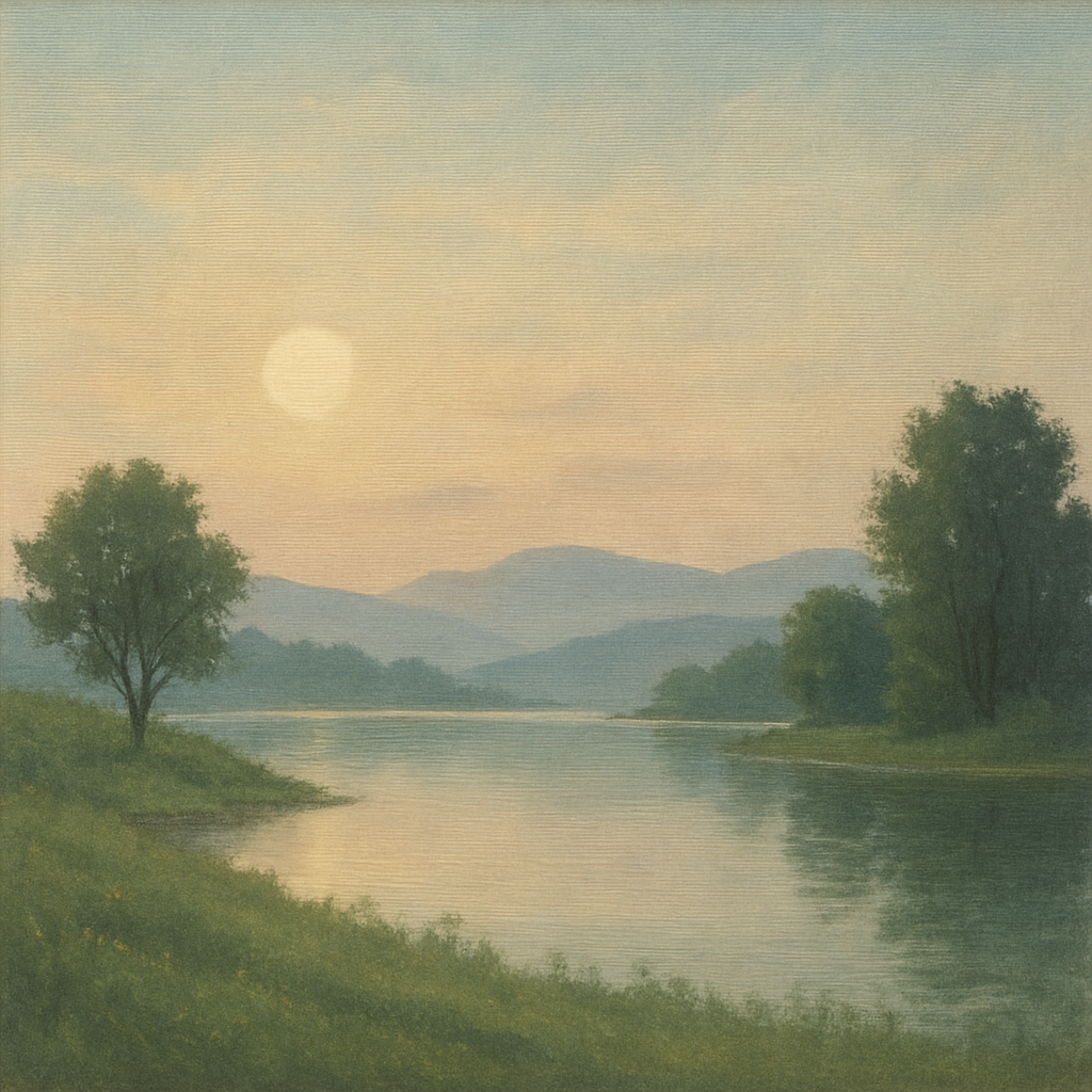 Serene landscape representing inner peace