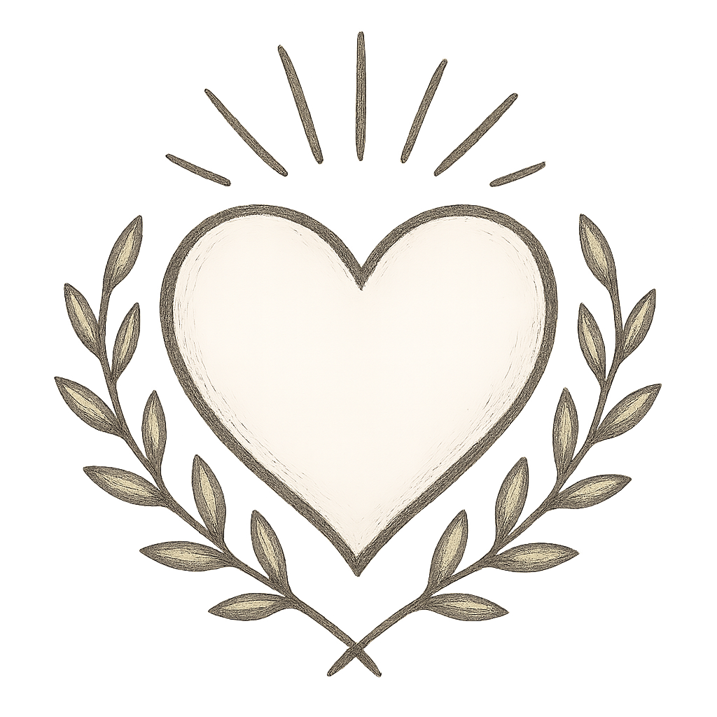 Symbolic heart representing purity