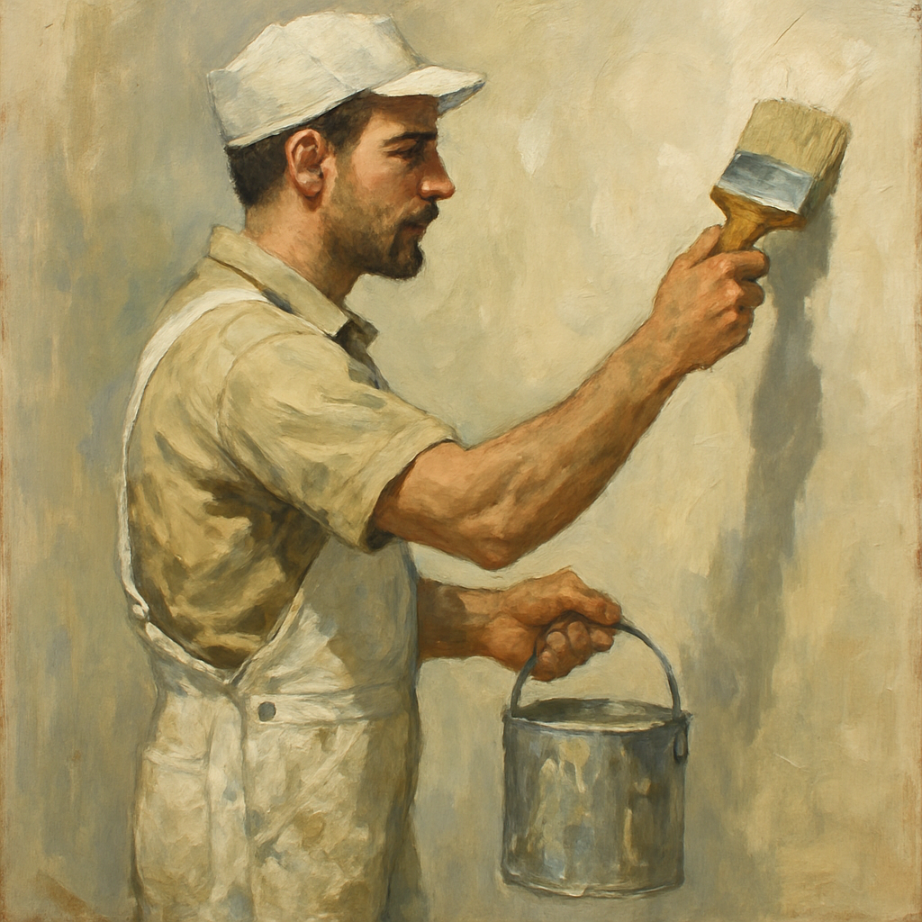 professional painter at work