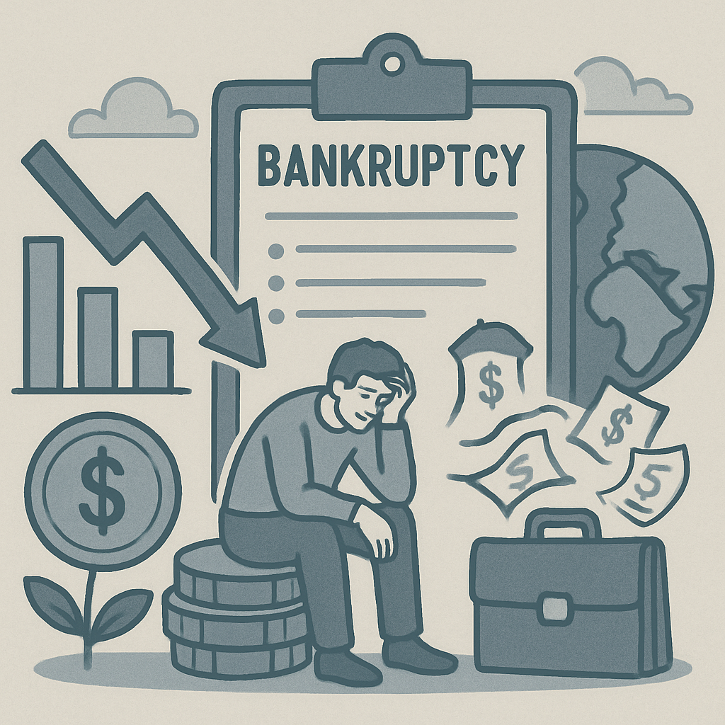 Bankruptcy process illustration