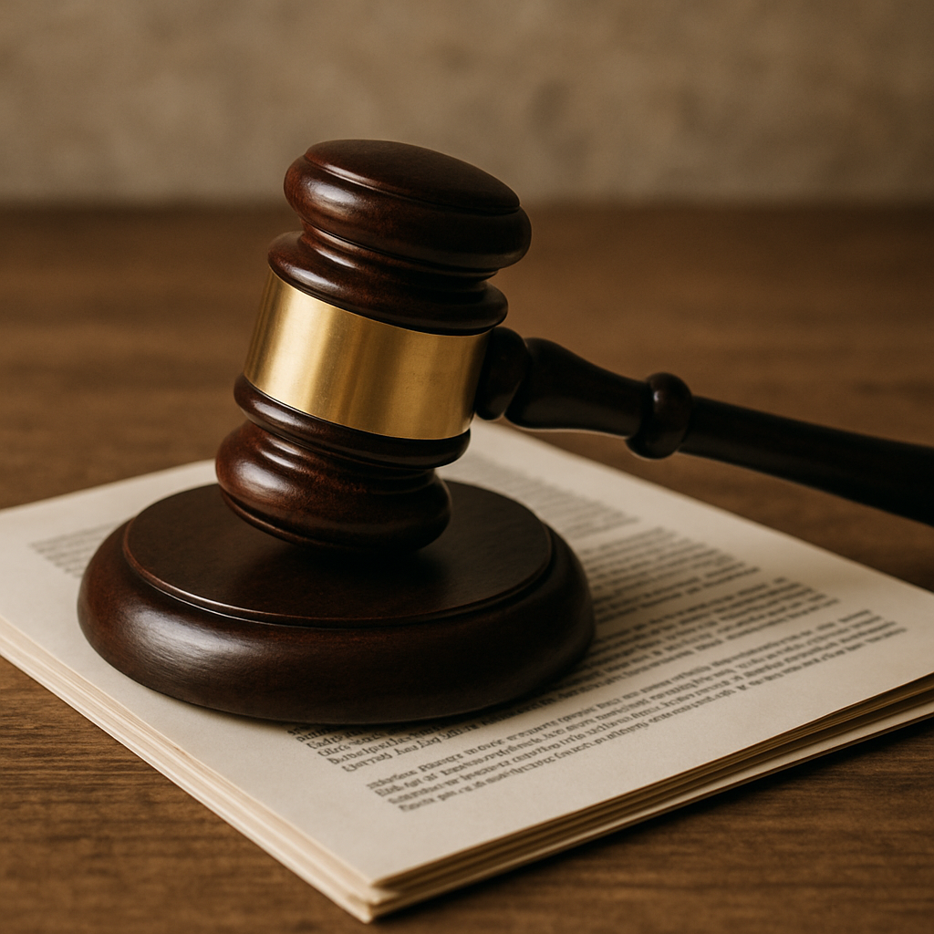 Legal gavel and documents