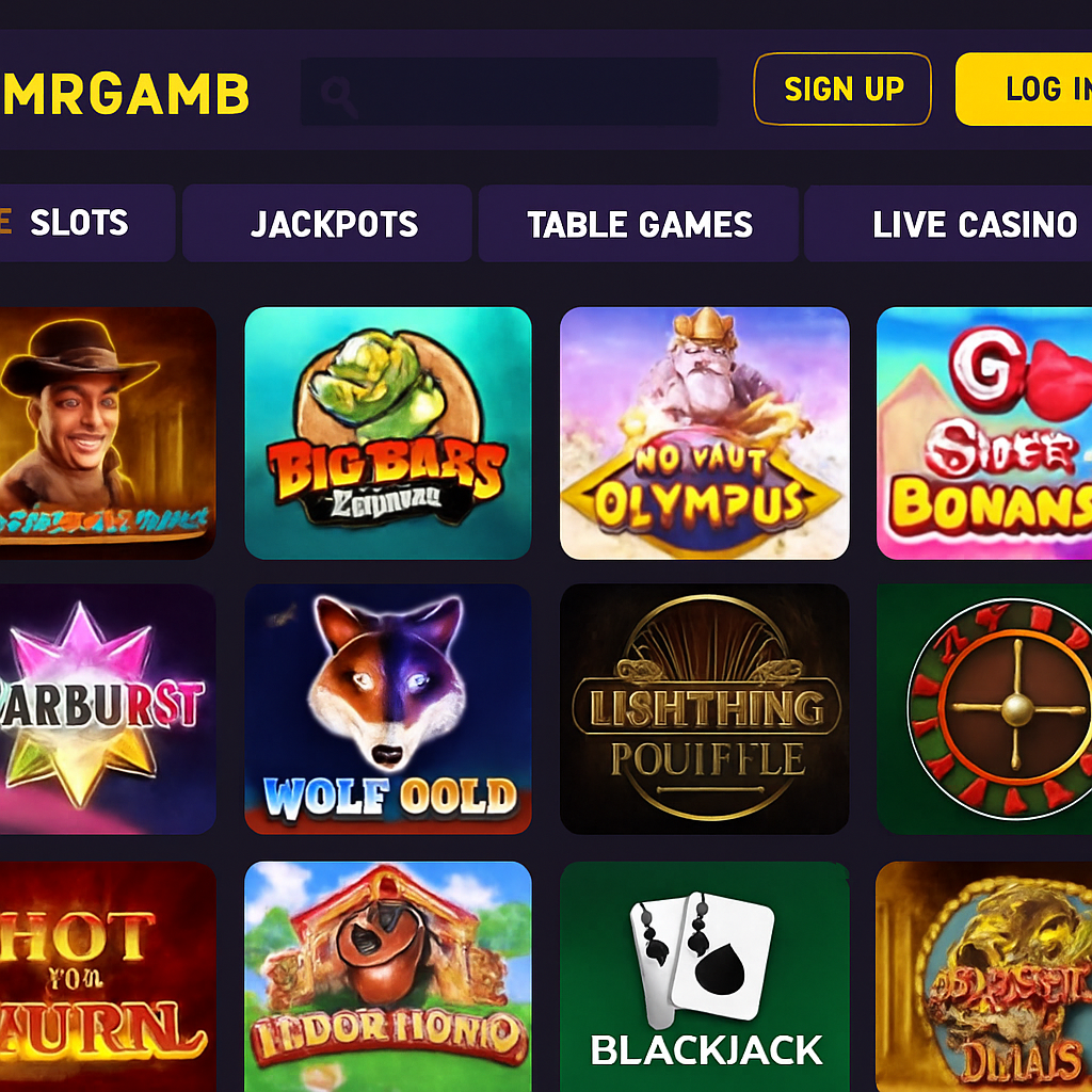 MrGamb casino interface