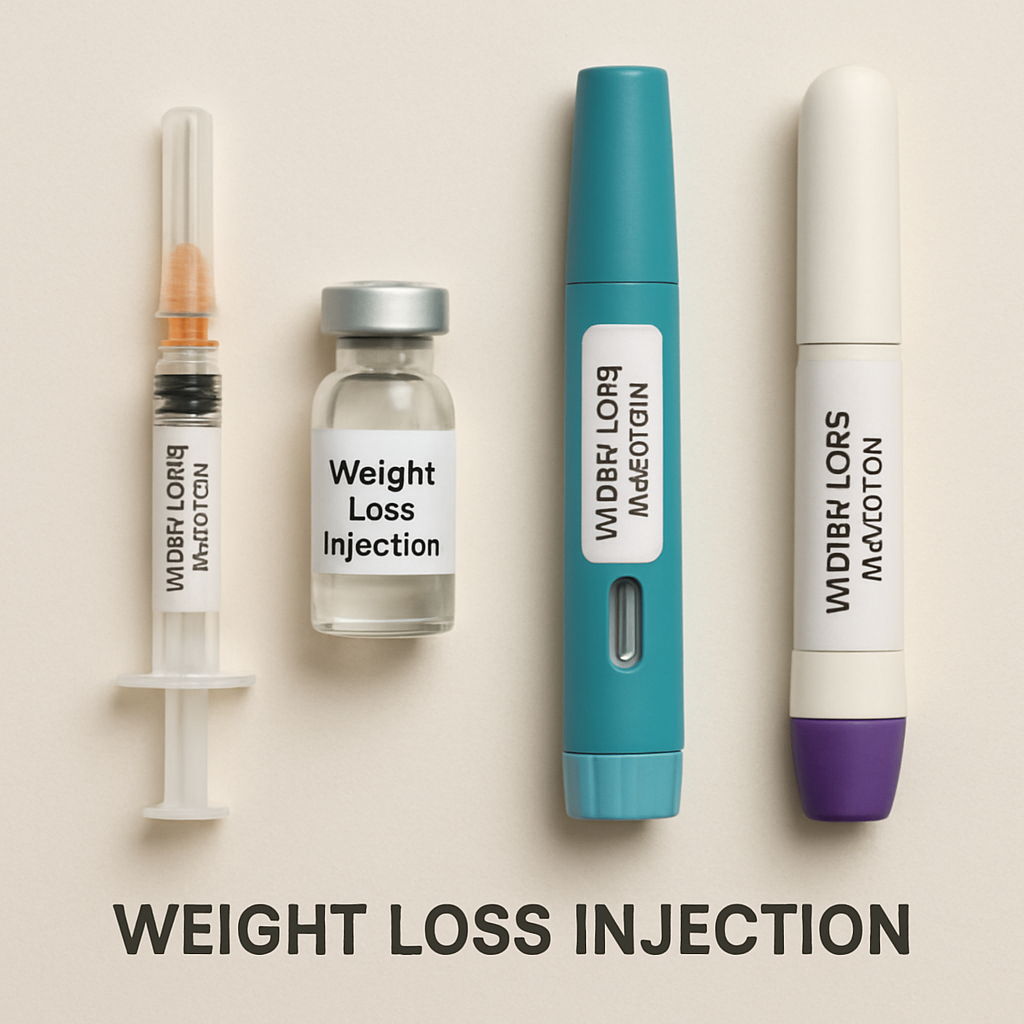 Variety of weight loss injection types