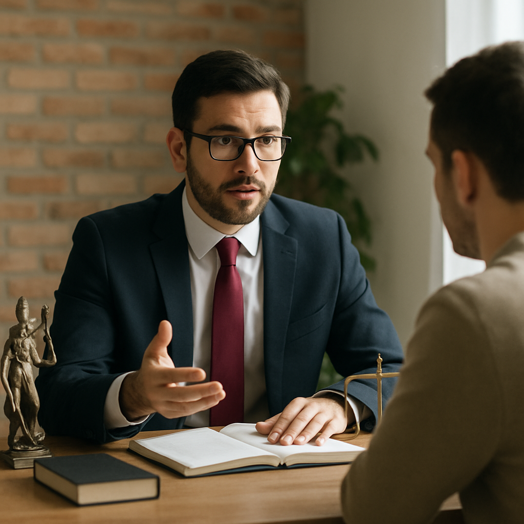 Lawyer providing consultation