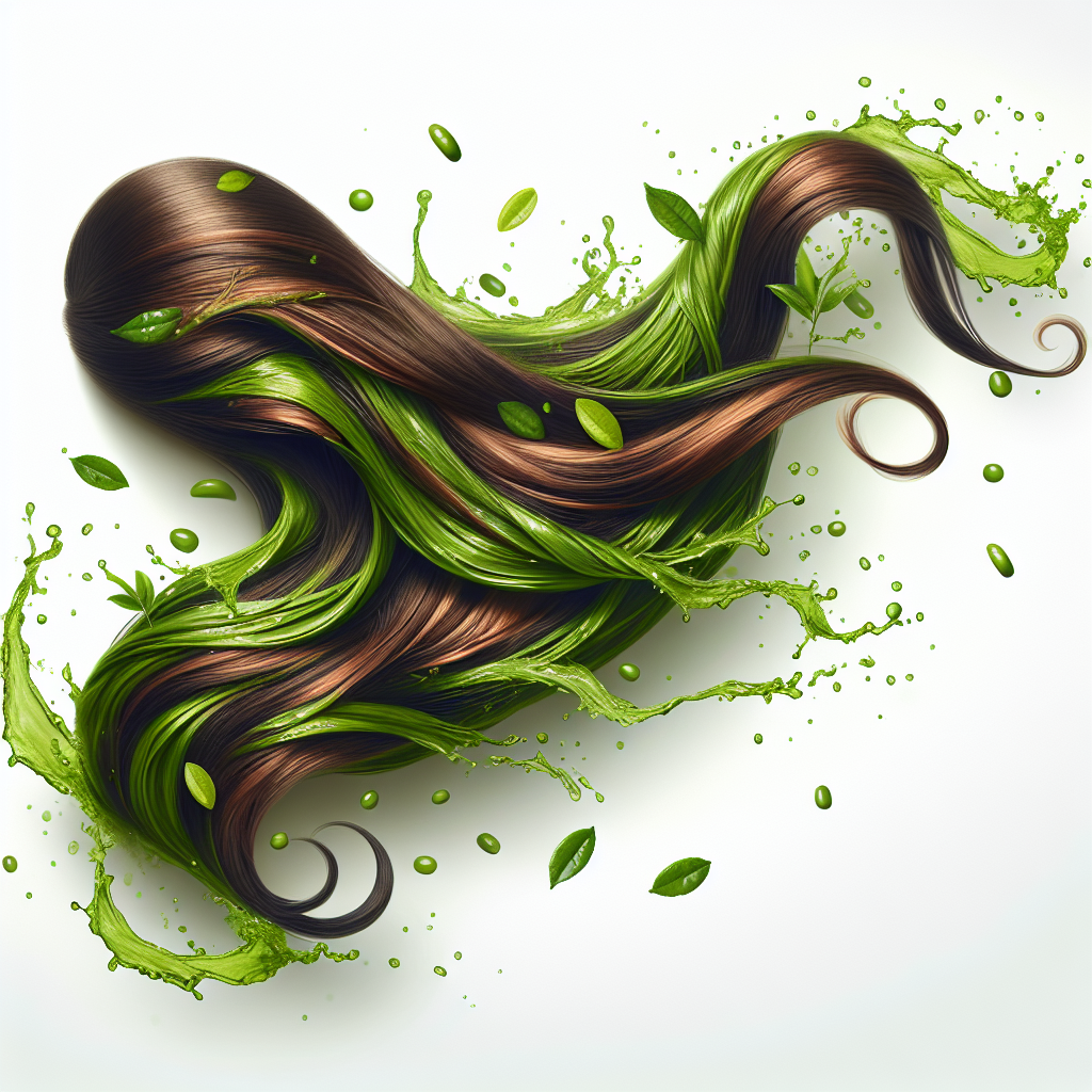 Te verde y cabello