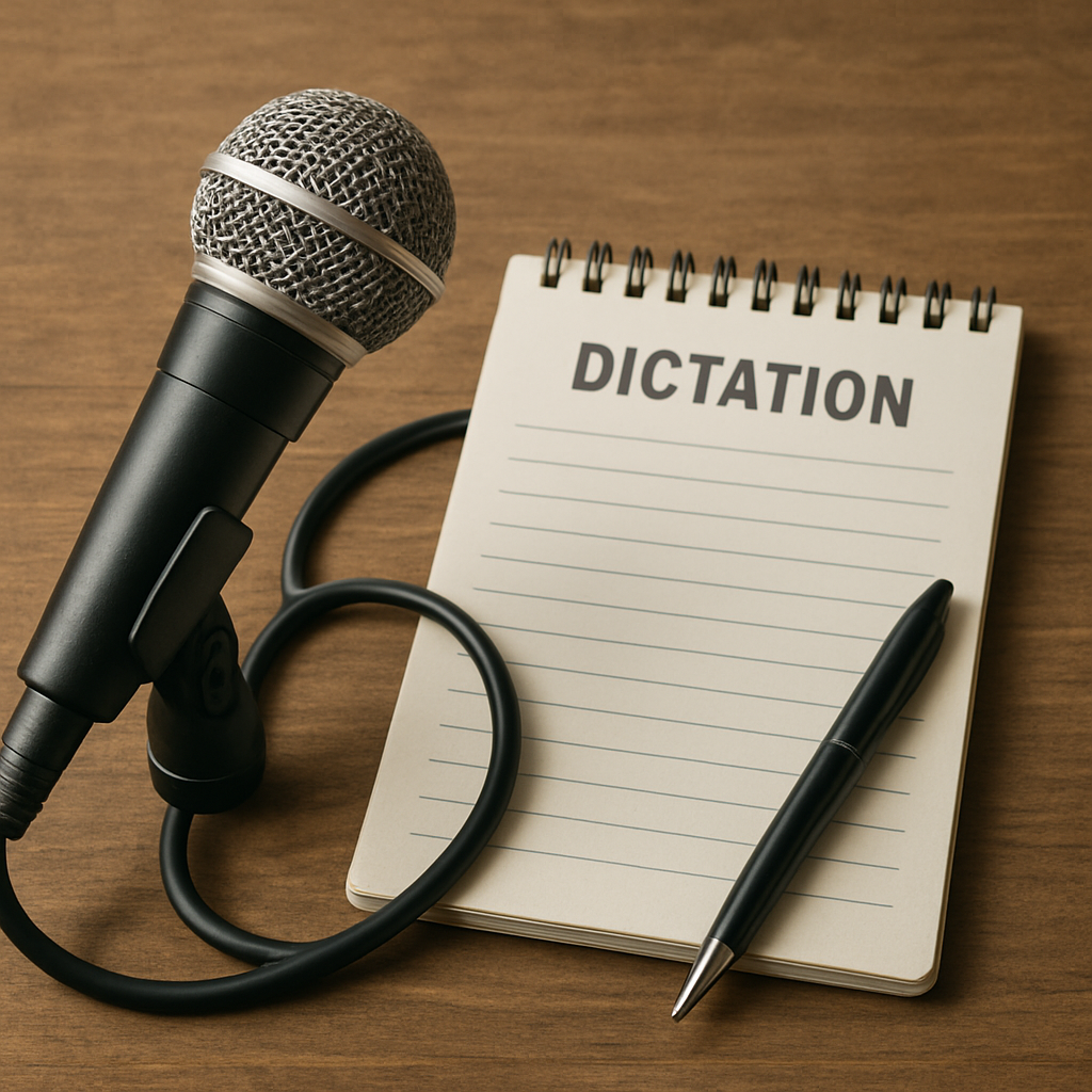 microphone setup for dictation
