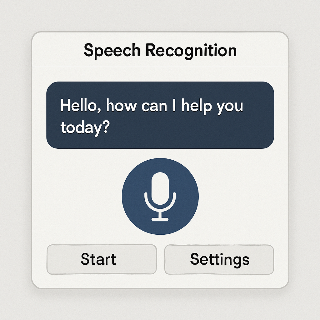 speech recognition software interface