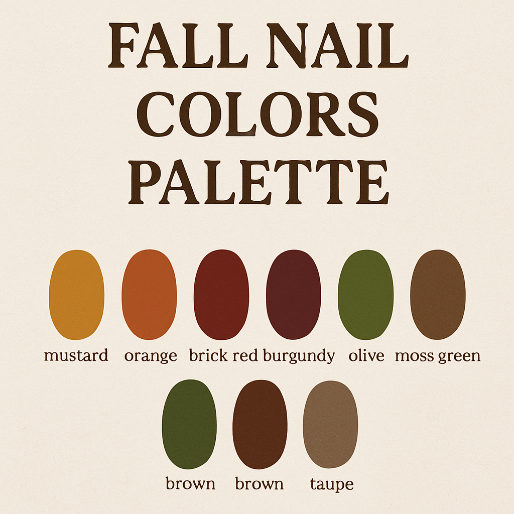 fall nail colors palette