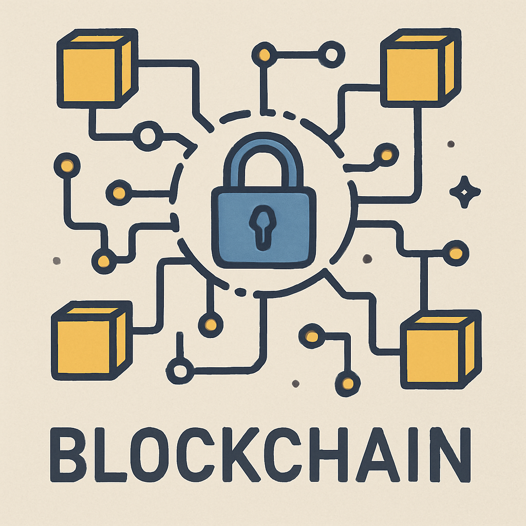 Blockchain technology illustration