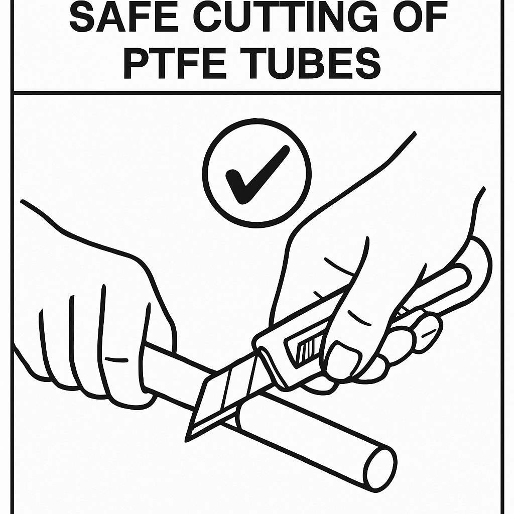Safe Cutting of PTFE Tubes