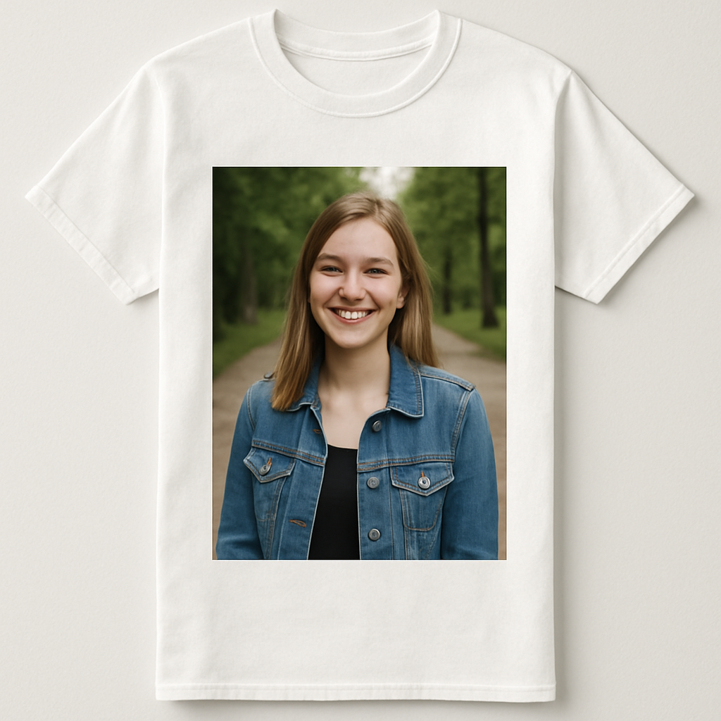 Custom t-shirt design with a photograph