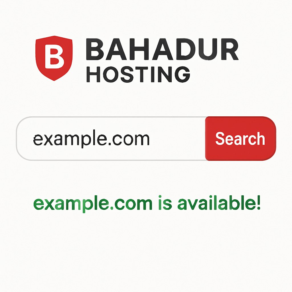 Checking domain availability on Bahadur Hosting