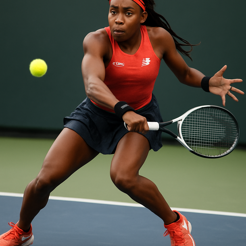 Coco Gauff in Action