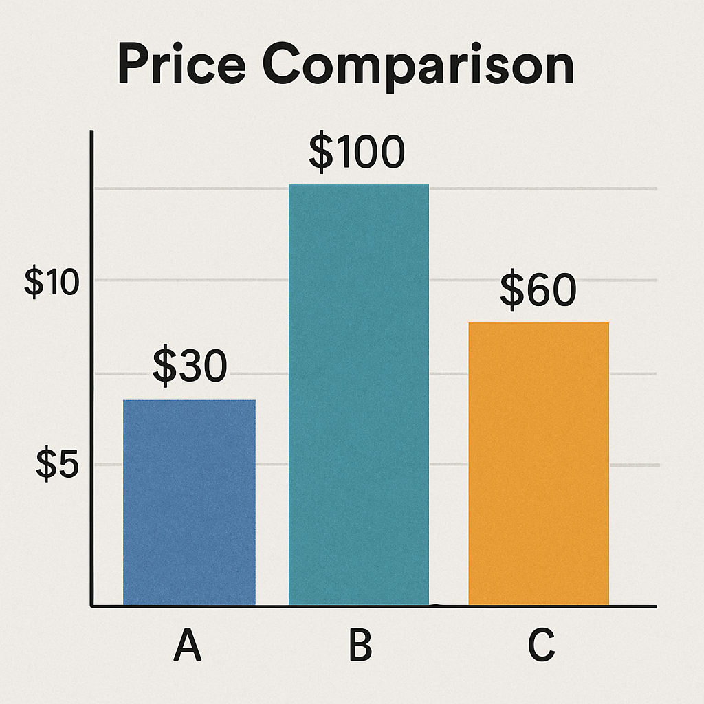Price comparison chart