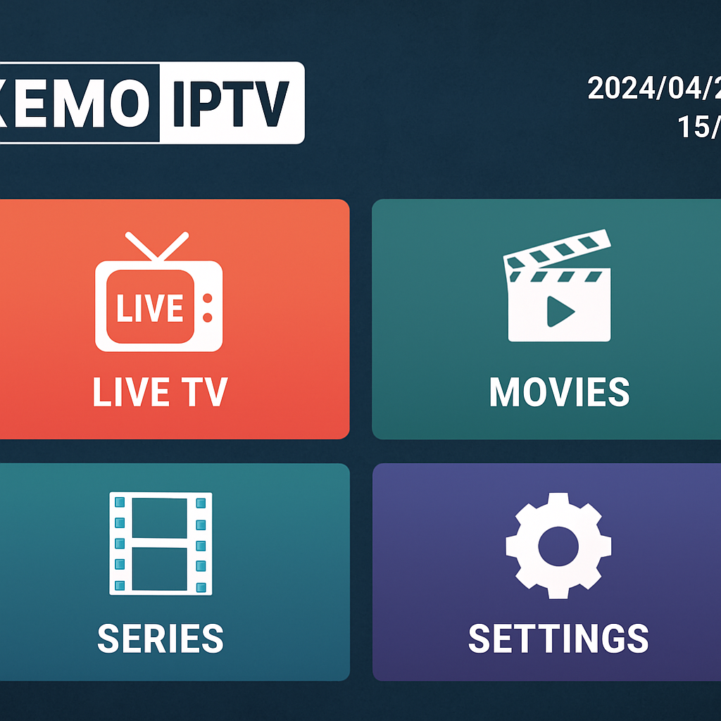 Kemo IPTV interface example