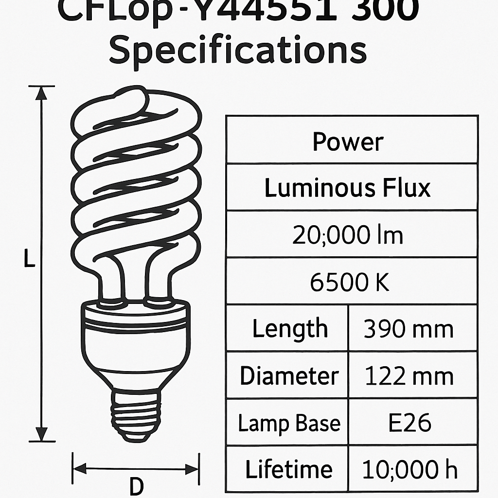Diagram of CFLop-Y44551 300 Specifications