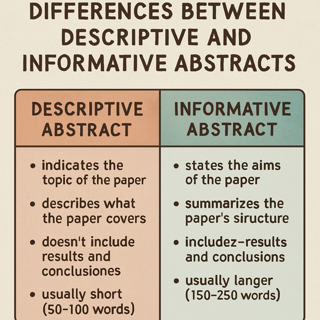 Differences between Descriptive and Informative Abstracts