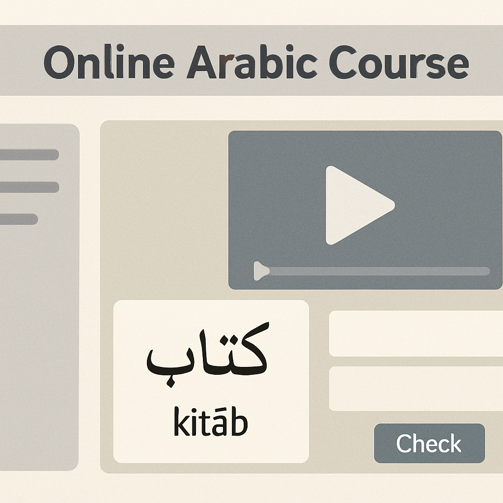 Online Arabic Course Interface