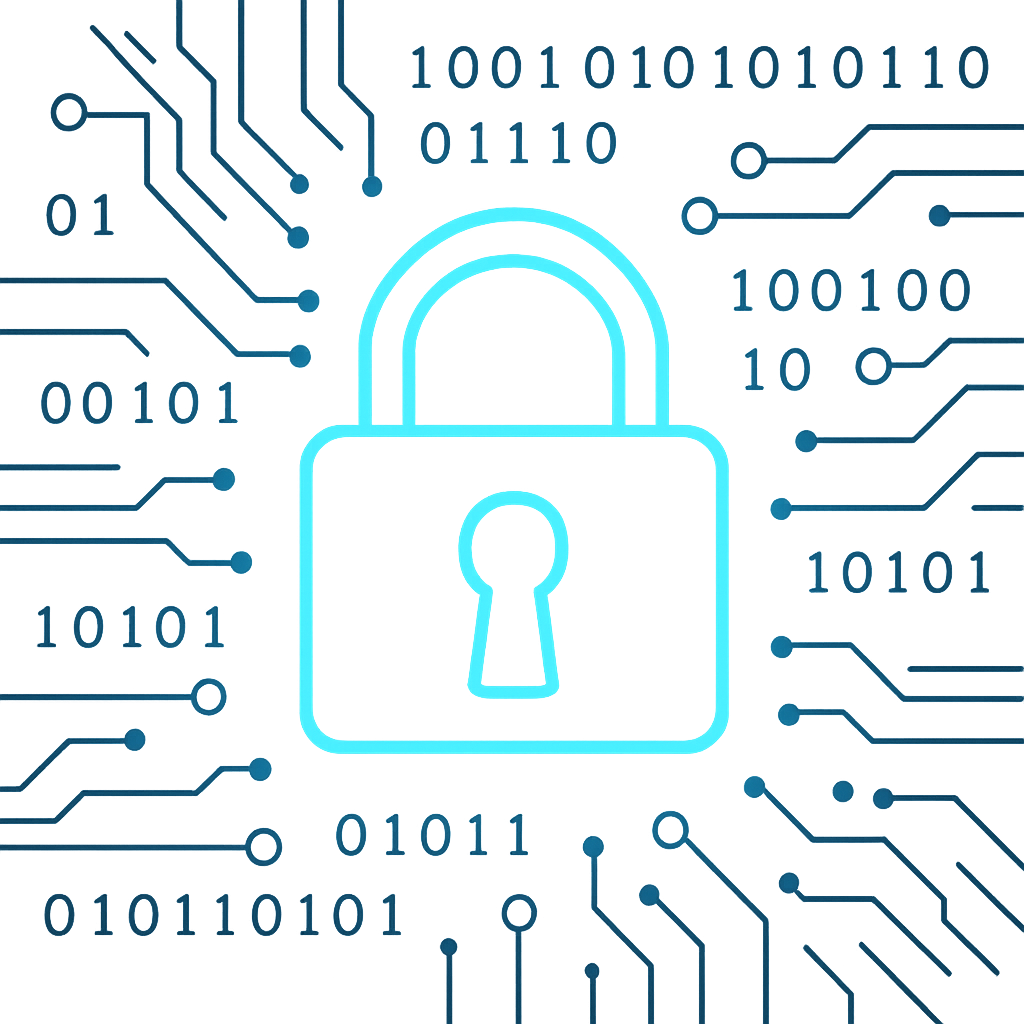 A digital lock symbolizing cybersecurity