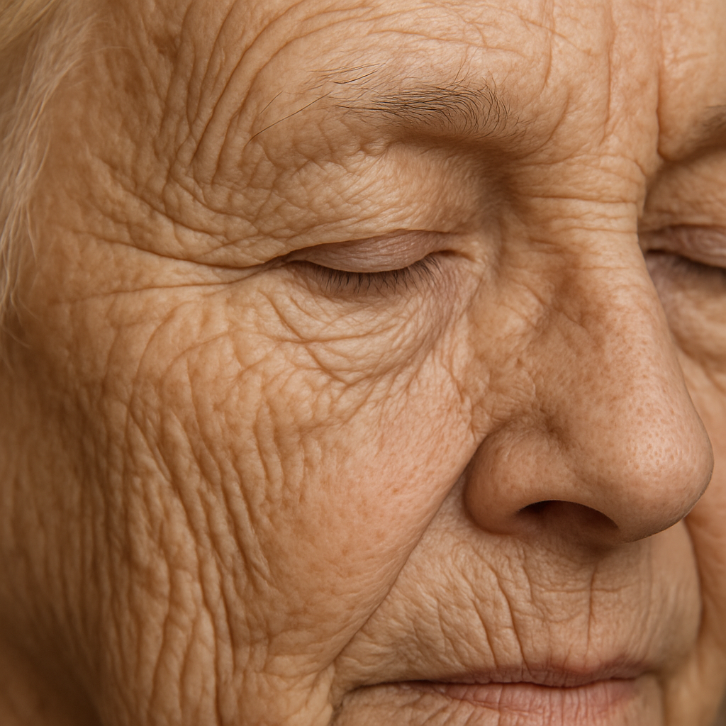 aging skin closeup
