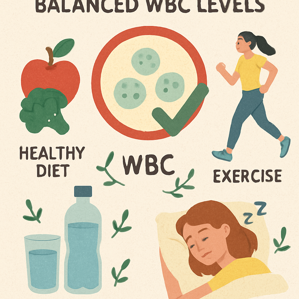 Healthy lifestyle promoting balanced WBC levels