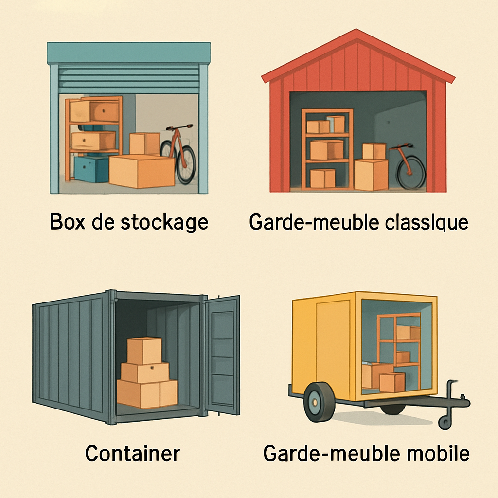 Différents types de garde-meubles