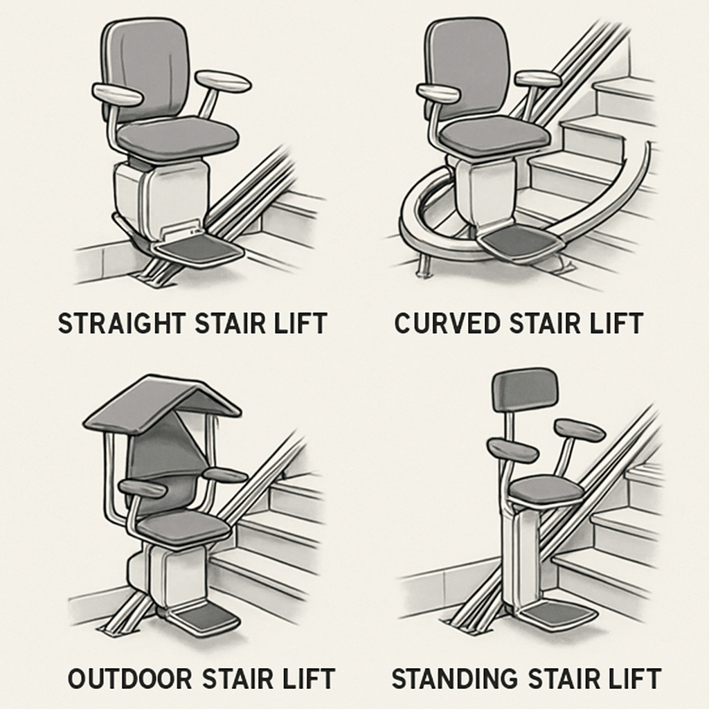 Different types of stair lifts