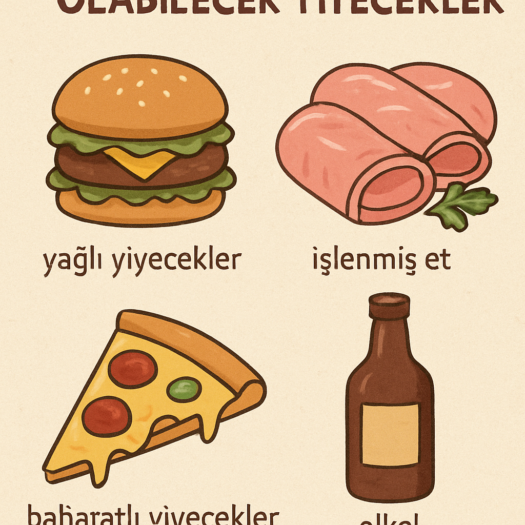 Mide bulantısına neden olabilecek yiyecekler