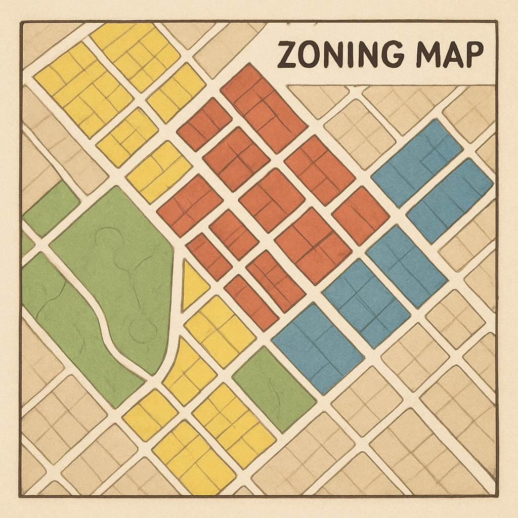 Zoning map illustration