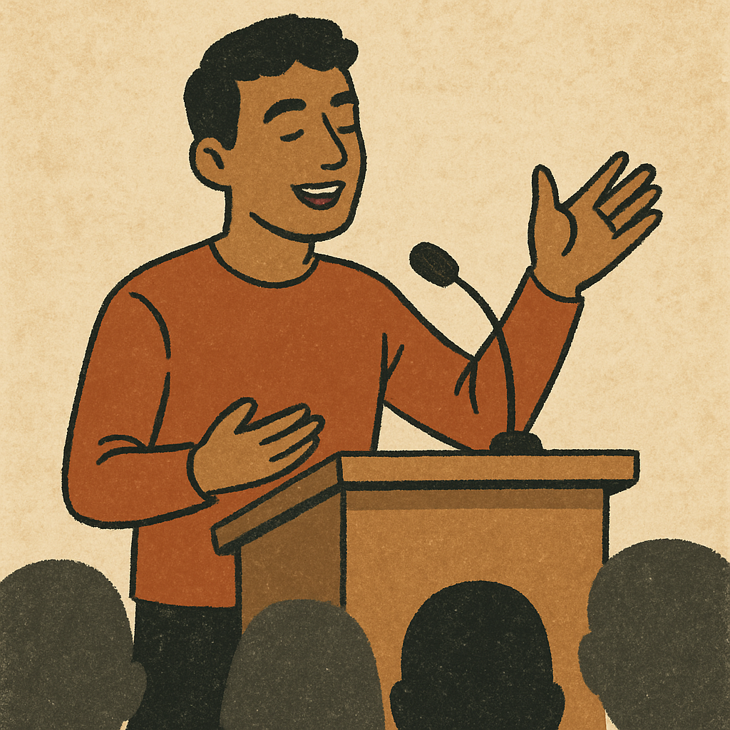 public speaking illustration