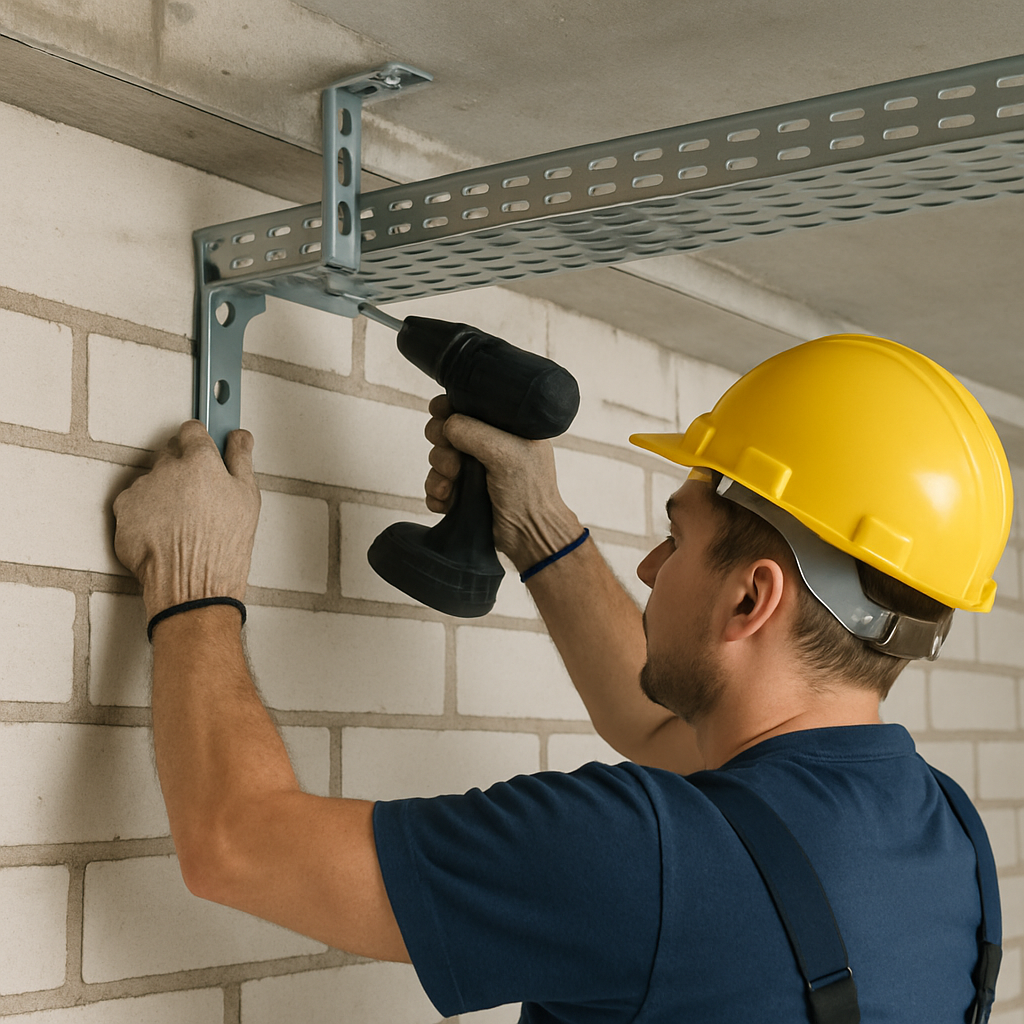 Installation of cable tray brackets