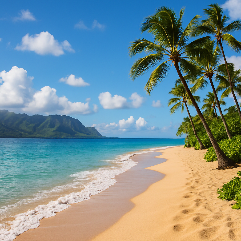 Stunning beach view in Hawaii