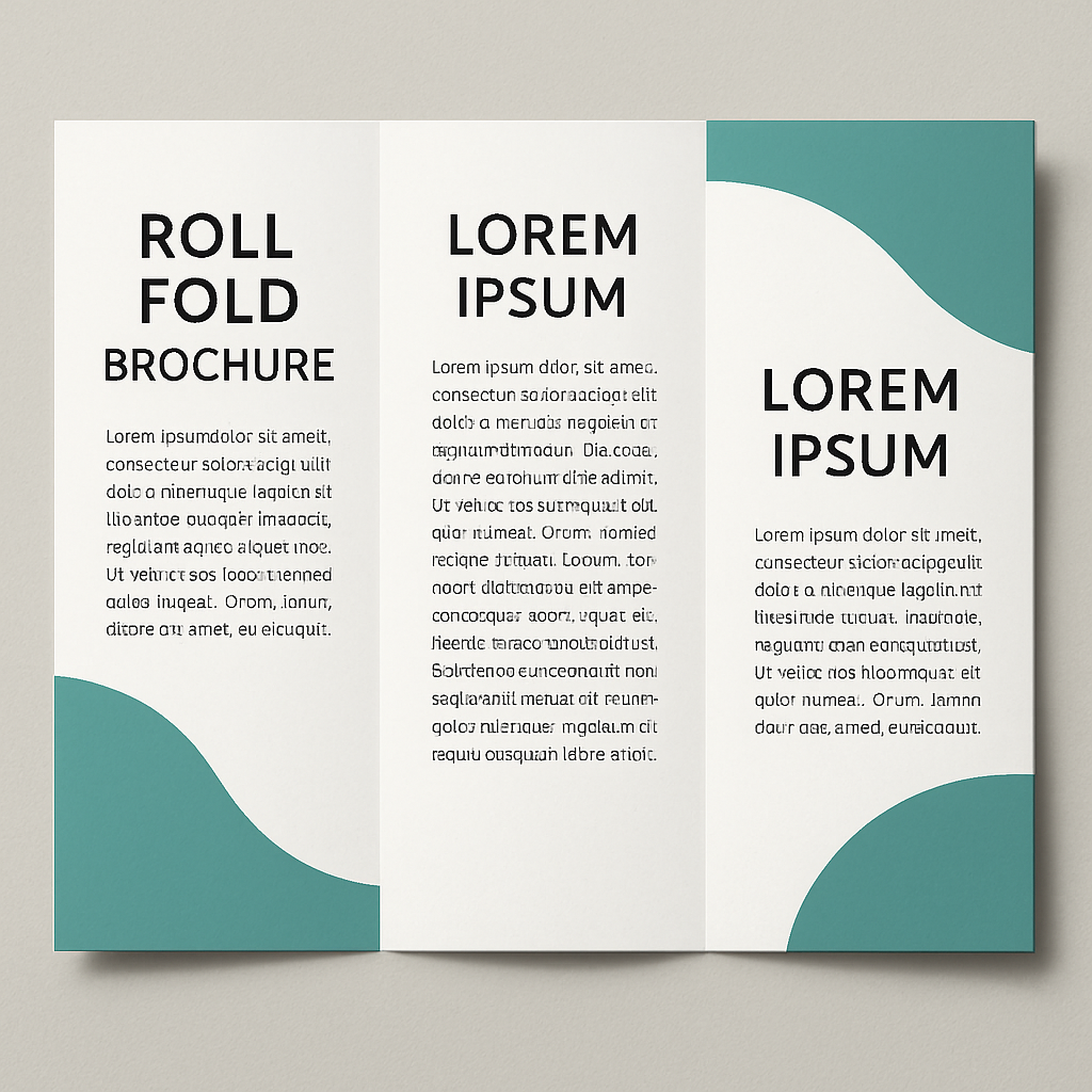 Example of a roll fold brochure design