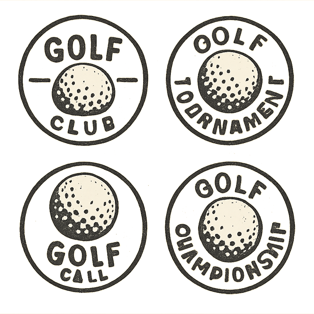 Golf ball stamp designs