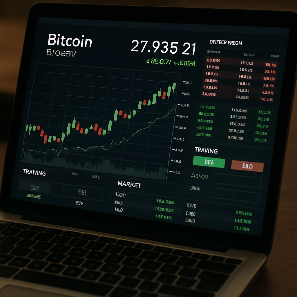 Cryptocurrency trading on a digital platform