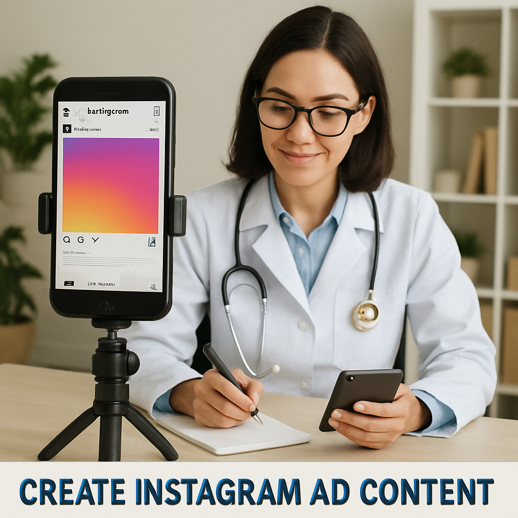 Instagram reklam içeriği oluşturan doktor