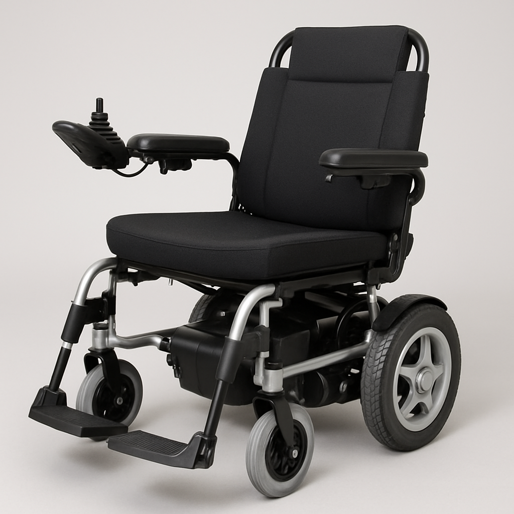 Modern electric wheelchair with joystick control