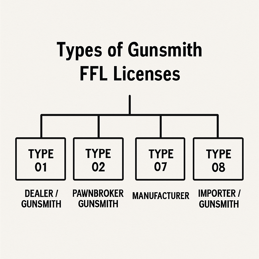 Chart showing types of gunsmith FFL licenses