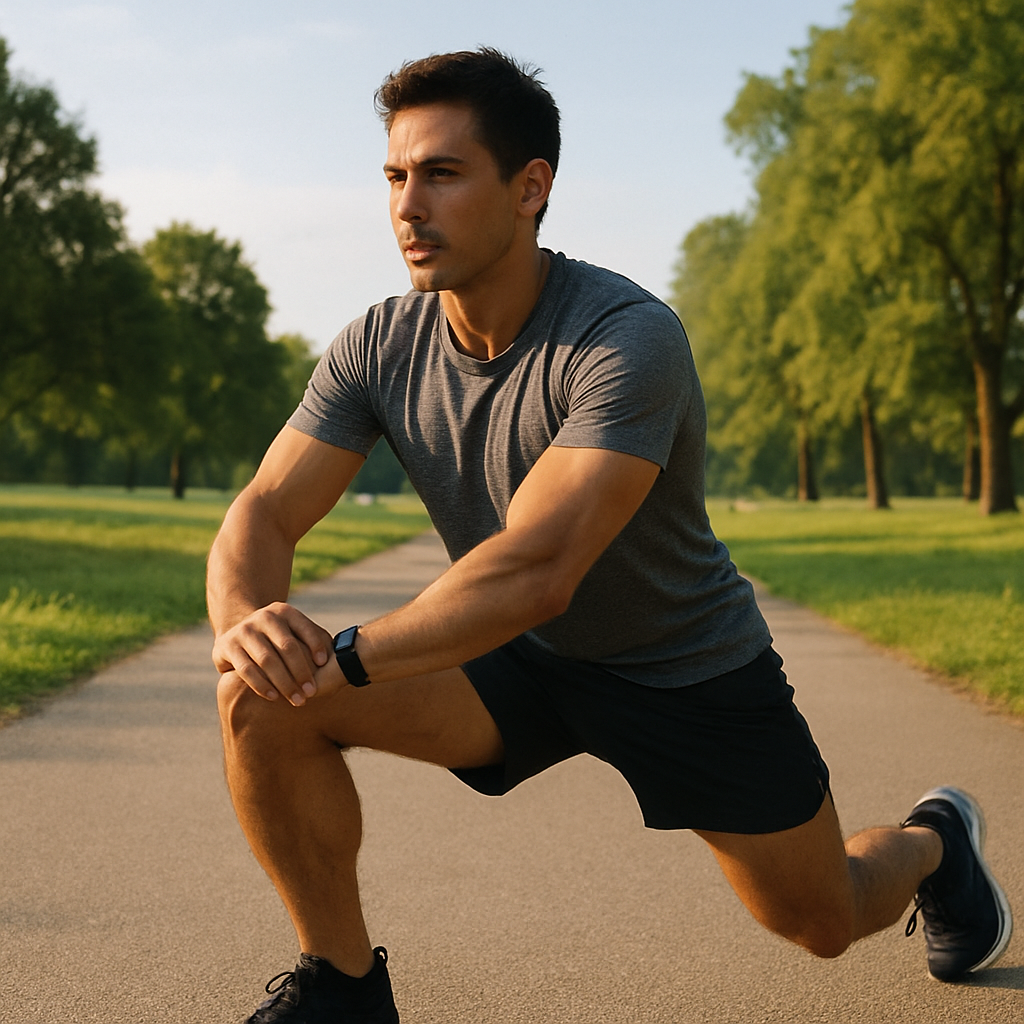 Person exercising outdoors