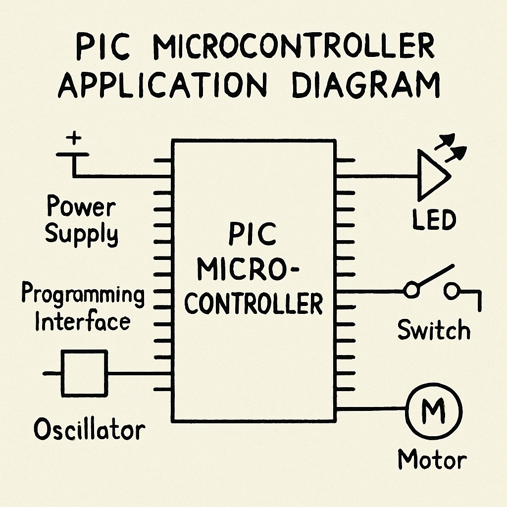 PIC microcontroller application diagram