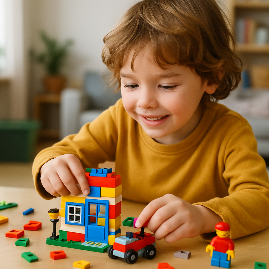 Dziecko bawiące się zestawem Lego