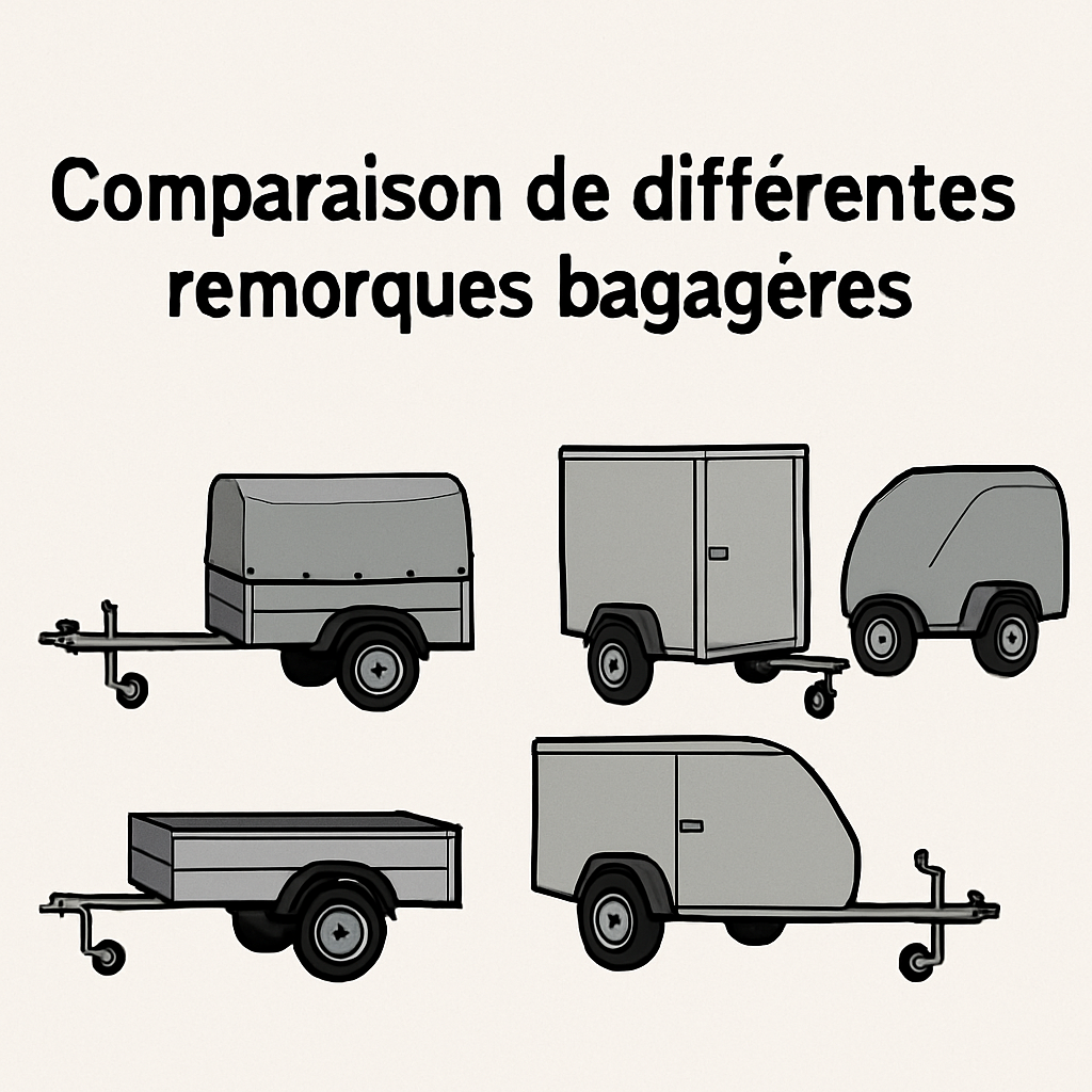 Comparaison de différentes remorques bagagères