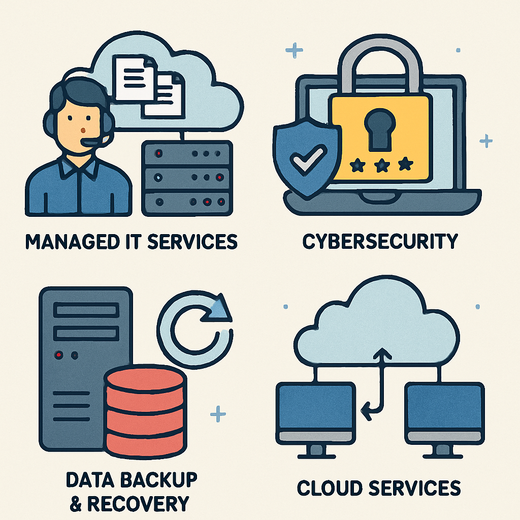 Illustration of core IT services offered in Sandy Springs