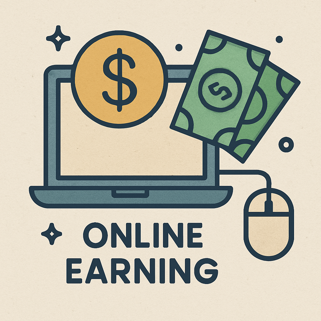 Online earning concept