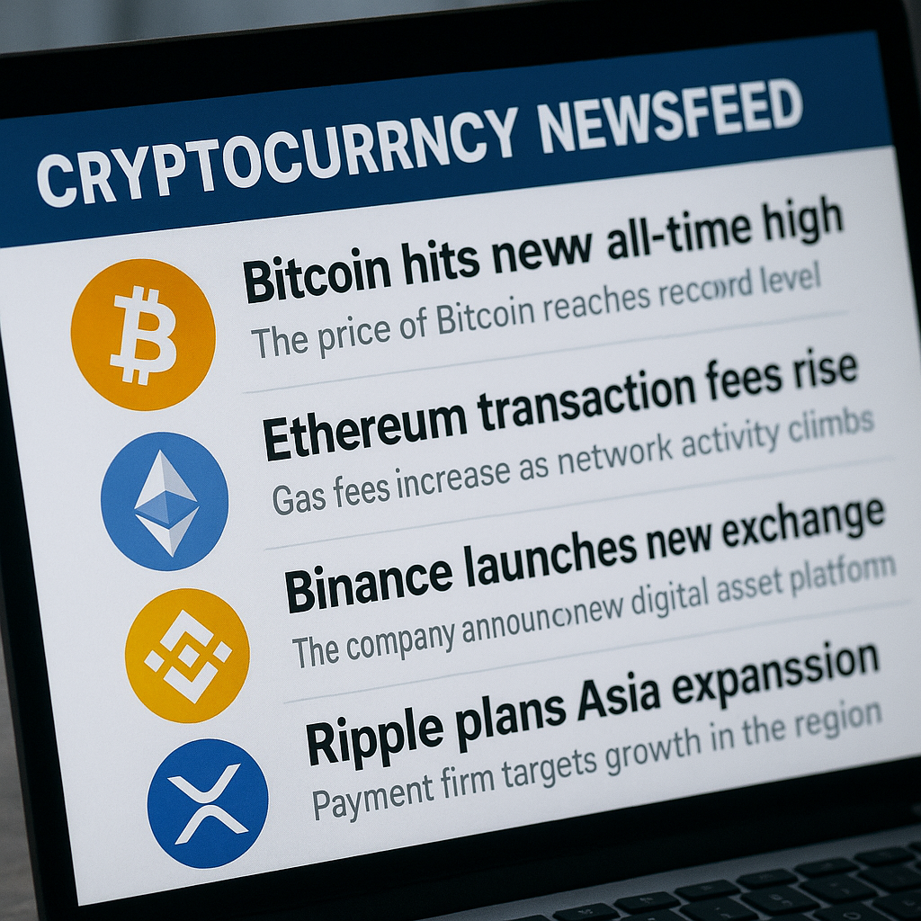 Cryptocurrency newsfeed